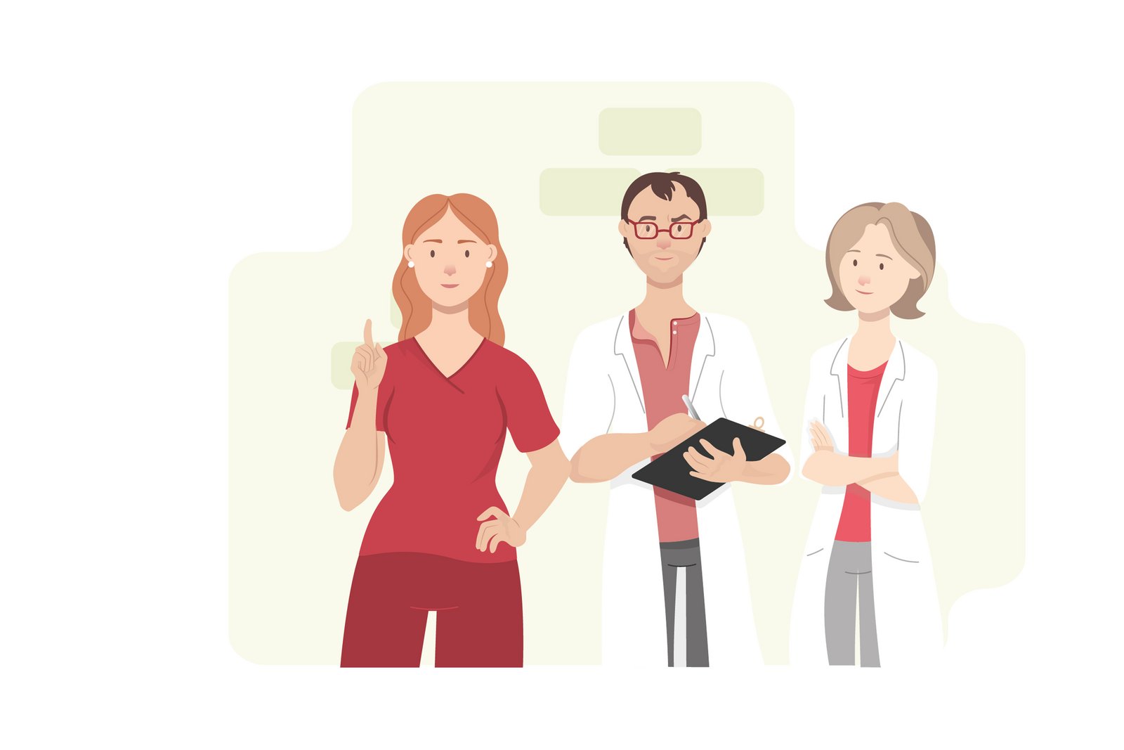 Grafik: Therapeut:innen besprechen sich